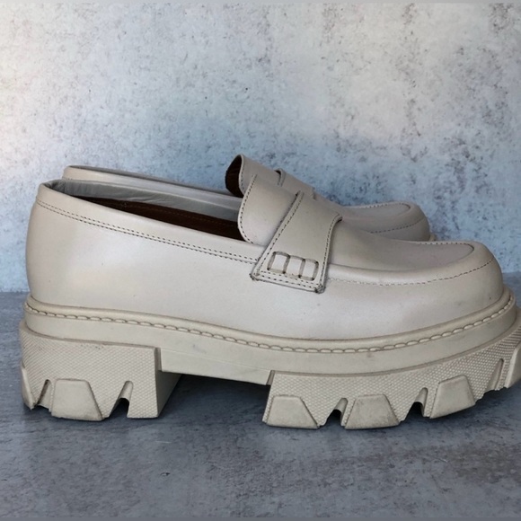 Alohas Trailblazer Platform Loafers - Cream Leather, 37 - Picture 7 of 12